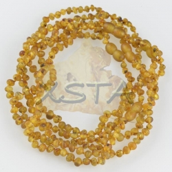 Teething raw green yellow necklace